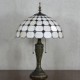 Check Pattern Table Lamp, 2 Light, Resin Glass Painting