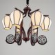 5 Rustic/Lodge / Vintage Mini Style Electroplated Metal Chandeliers Living Room / Bedroom / Dining Room / Kids Room