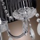 Comtemporary Crystal 3 - Light Table Light with Farbric Shade Candle Featured