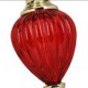 Simple European Style wedding Lamp Glass Red Bedroom Bedside Lamp