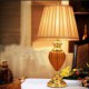 Simple European Style wedding Lamp Glass Red Bedroom Bedside Lamp