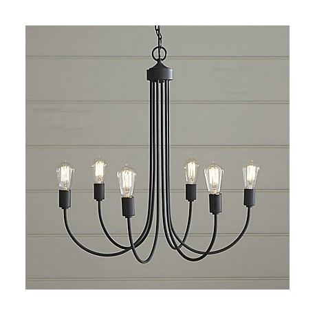 MAX:60W Country Bulb Included Painting Metal Chandeliers Living Room / Bedroom / Dining Room / Study Room/Office / Entry / Hallw