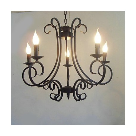 Max 40W Traditional/Classic Painting Metal Chandeliers Bedroom / Dining Room / Kitchen