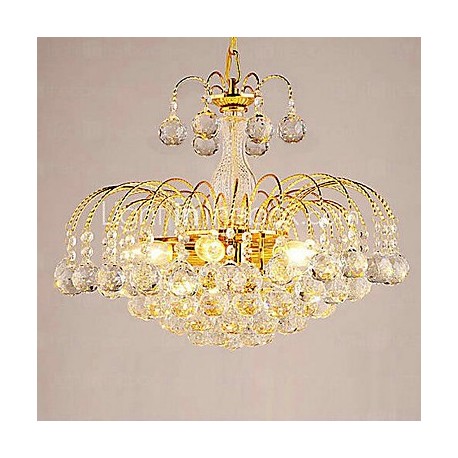 Max 40W Modern/Contemporary Crystal Electroplated Chandeliers Living Room / Bedroom / Dining Room