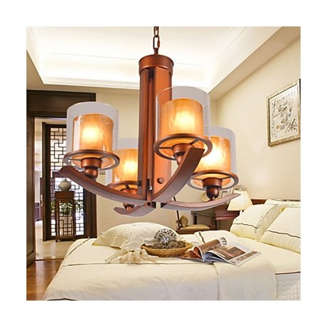 5 Traditional/Classic / Retro Mini Style Painting Metal Chandeliers Living Room / Bedroom / Dining Room
