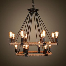 40W Traditional/Classic / Rustic/Lodge / Vintage / Retro / Country Painting Metal Pendant LightsLiving Room / Bedroom / Dining R