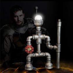 Robot Light Modern Industrial Cast Pipe Light Pipe Desk Lamp Birthday Gifts Hot!