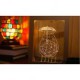 22*19*7.5CM 3 D Frame Wood Night Light Creative Gift Stereo Led Frame Light Christmas Gift Table Lamp Light Led