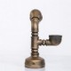 2015 Industrial Steampunk Custom Desk Pipe Lamp Led Bulb Working Valve Switch Vintage Water Pipe Metal Iron Light-B013