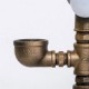 2015 Industrial Steampunk Custom Desk Pipe Lamp Led Bulb Working Valve Switch Vintage Water Pipe Metal Iron Light-B013