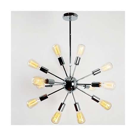 Max 40W Electroplated Metal Chandeliers Living Room / Bedroom / Dining Room