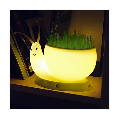 18.5*8.8*9.5CM Snail Light Creative Small Night Light Usb Rechargeable Office Green Plant Led Desk Lamp Light Led