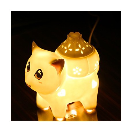 Valentine'S Day Ceramic Incense Small Night Light Sweet Lamp Aing Kind Of Sweet Gift Desk Lamp Led Light