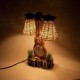 Valentine'S Day Creative Furnishing Articles Gifts Boutique Handicraft The Violin With Wooden Clock Desk Lamp Led Light