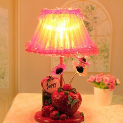 Valentine'S Day Trawberry Decoration Flower Arranging Household Handicraft Furnishing Articles Desk Lamp Led Light