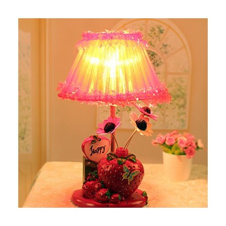 Valentine'S Day Trawberry Decoration Flower Arranging Household Handicraft Furnishing Articles Desk Lamp Led Light