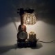 Valentine'S Day Creative Furnishing Articles Gifts Boutique Handicraft The Violin With Wooden Clock Desk Lamp Led Light